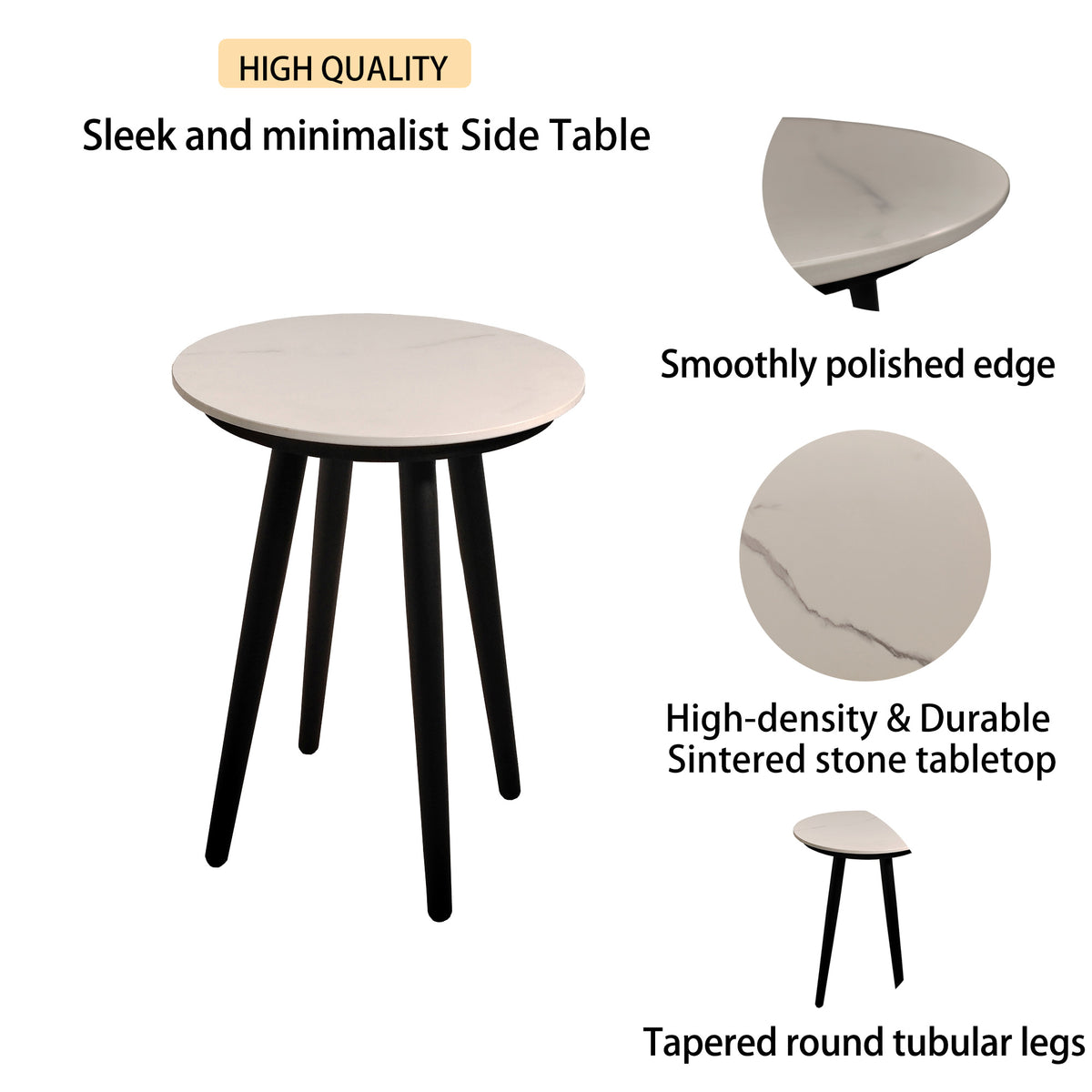 Set Patio Alluminio 5 Pezzi Nero