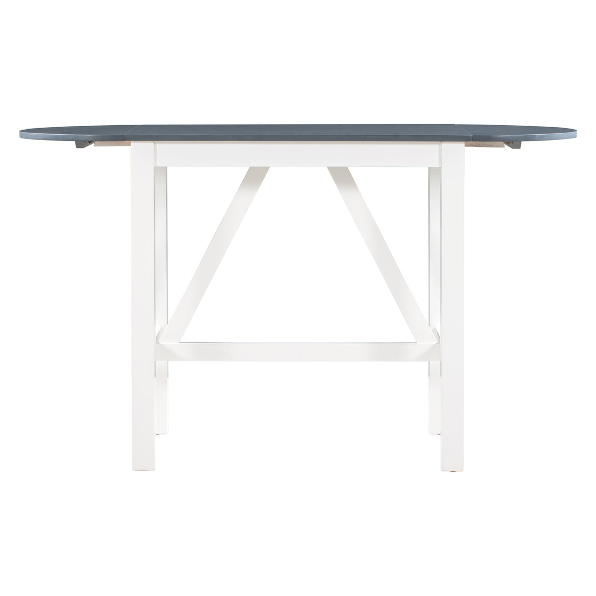 Set Tavolo Pranzo 3 Pezzi Ribaltabile Bianco Grigio