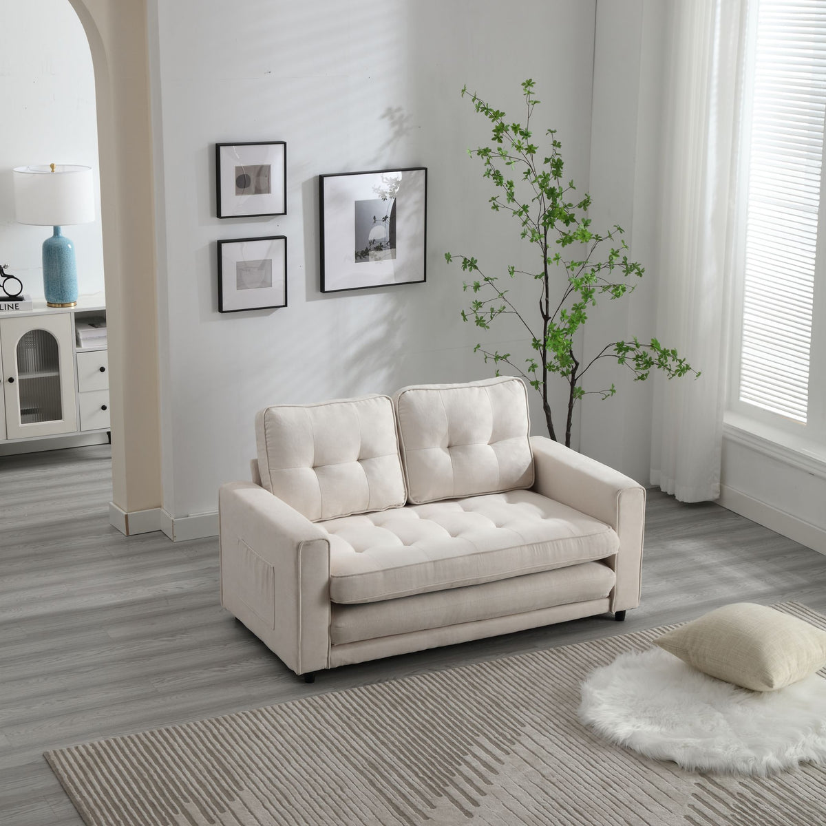 Divano Letto Futon Convertibile 3 Posizioni