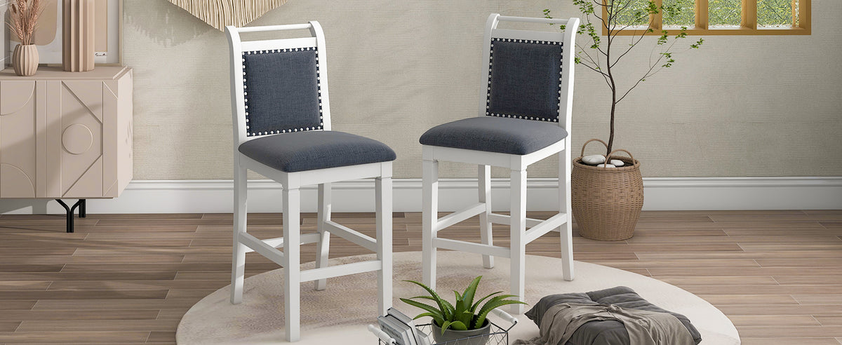 Set Tavolo Pranzo 3 Pezzi Ribaltabile Bianco Grigio