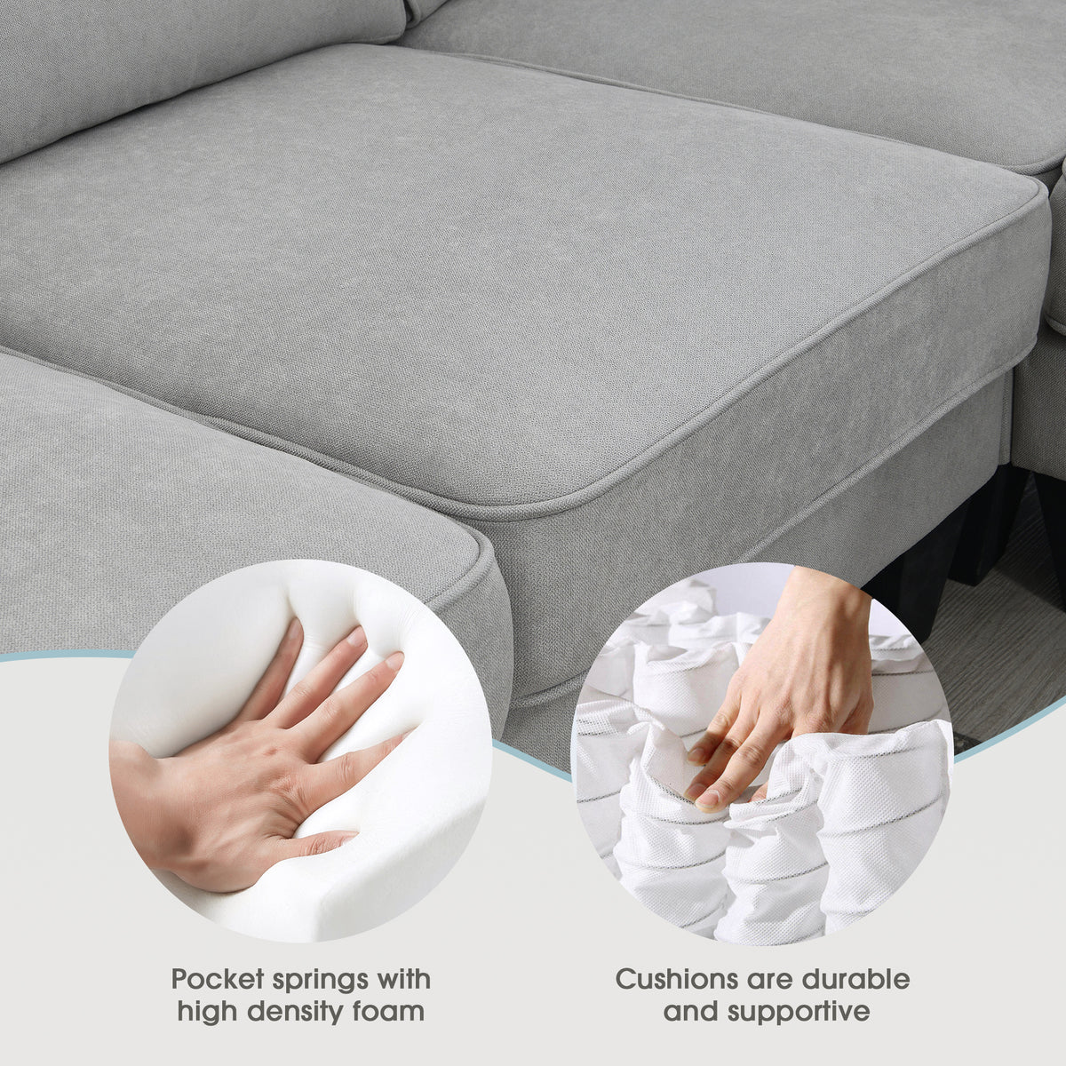 Divano Angolare Urbano 7 Posti - Comfort Moderno