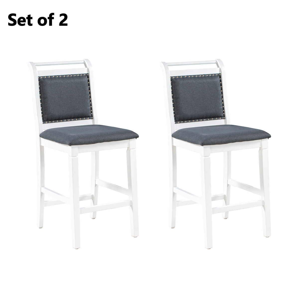 Set Tavolo Pranzo 3 Pezzi Ribaltabile Bianco Grigio