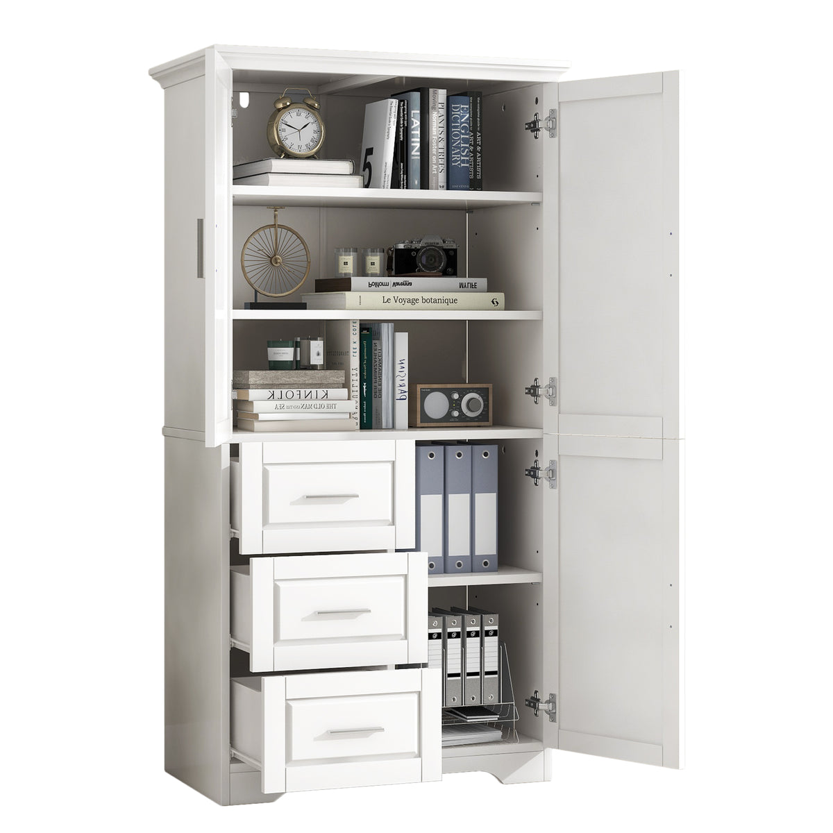 Mobile Bagno Alto Porte Cassetti Bianco