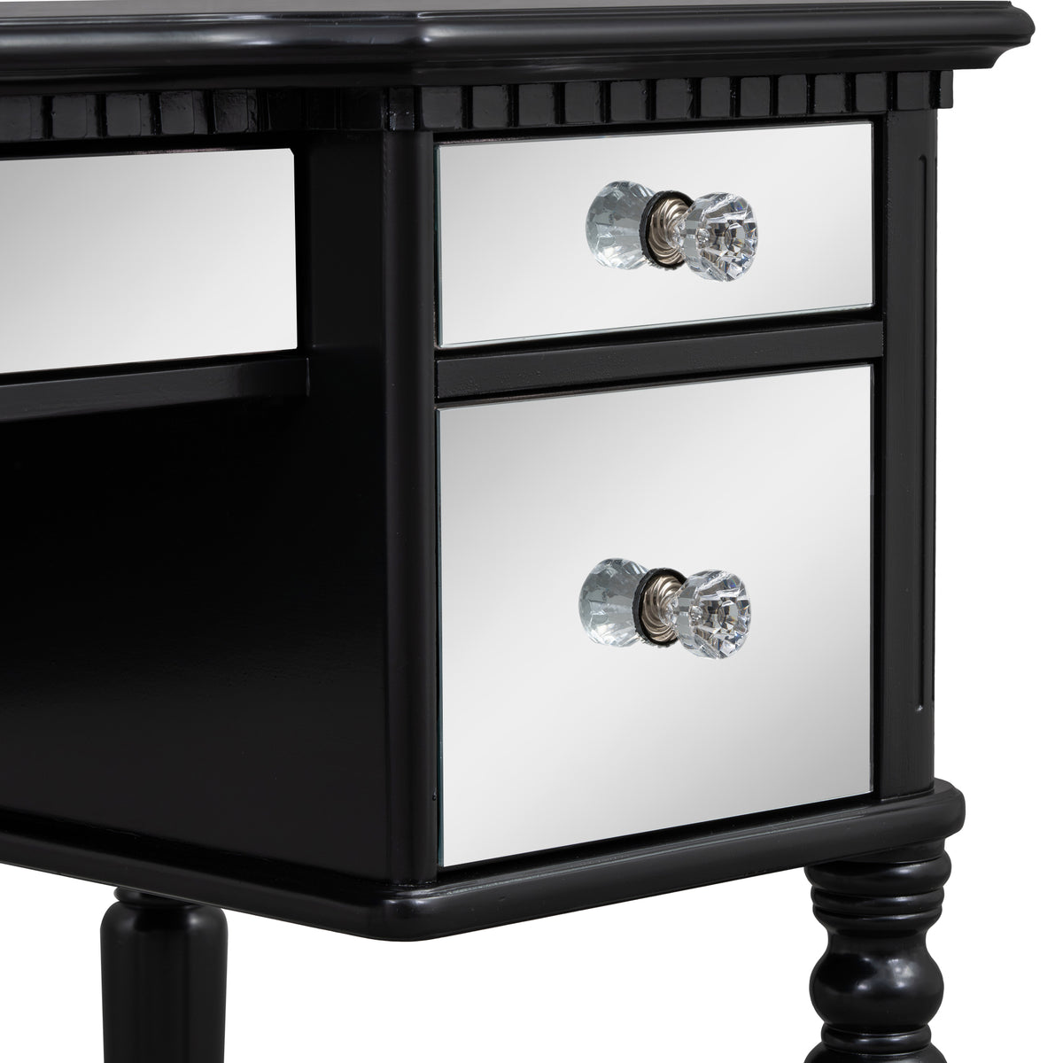 Set Toeletta Nera 109cm con Sgabello