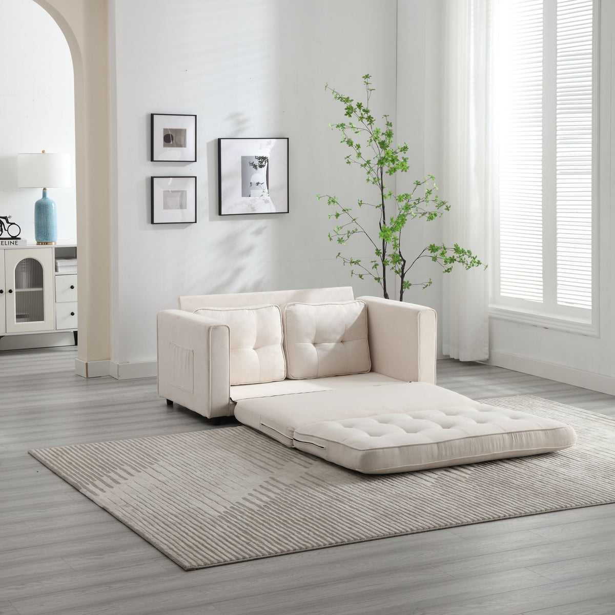 Divano Letto Futon Convertibile 3 Posizioni
