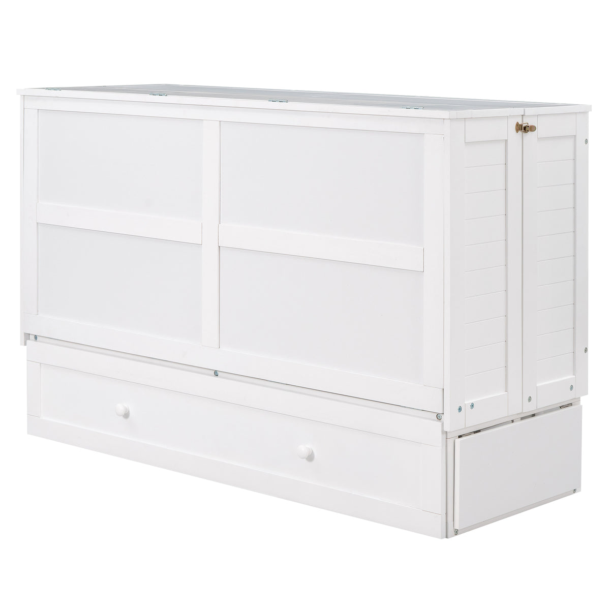 Letto Murphy Queen Bianco con Cassetto