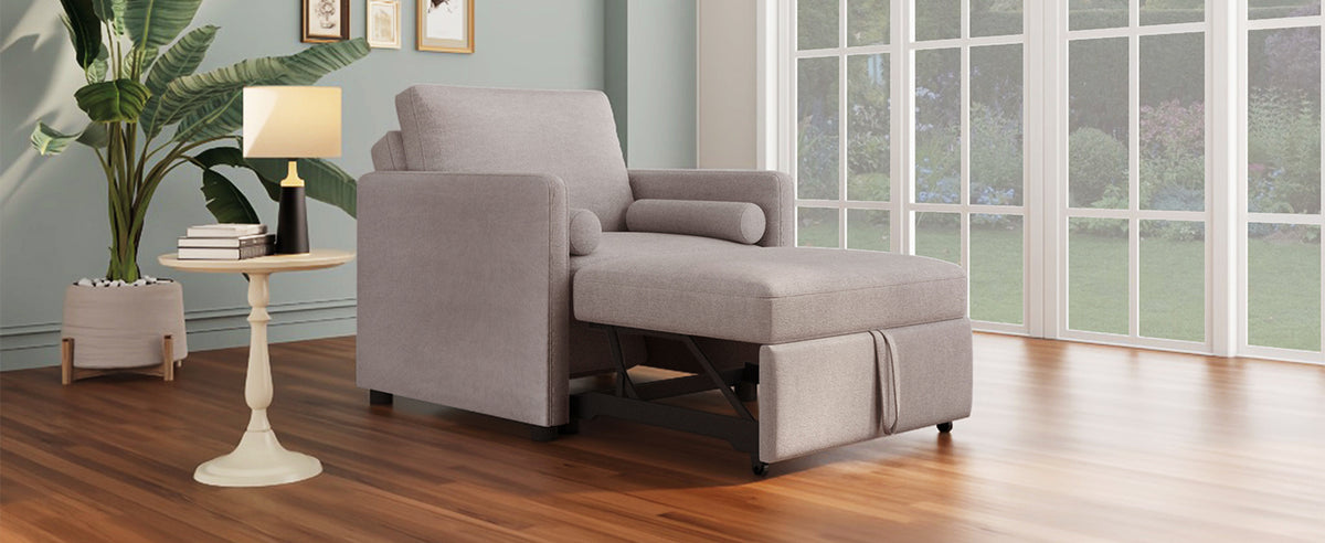 Poltrona Letto 3 in 1 Lino Tan