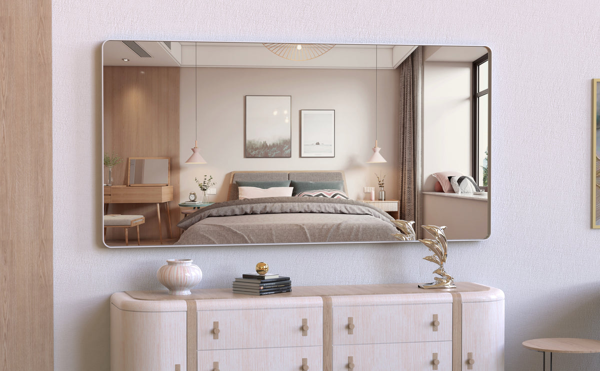 Specchio Bagno 183x91cm con Vassoio Mobile