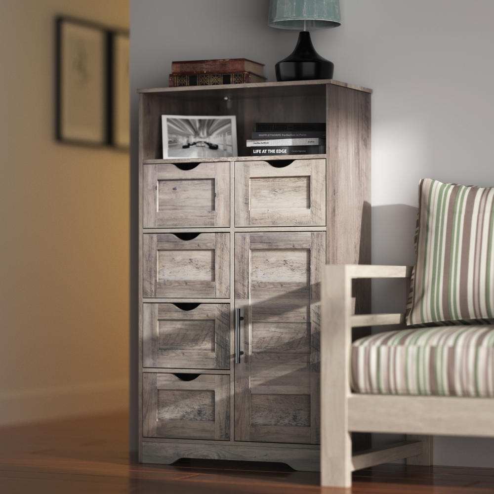 Mobile Bagno 5 Cassetti Grigio