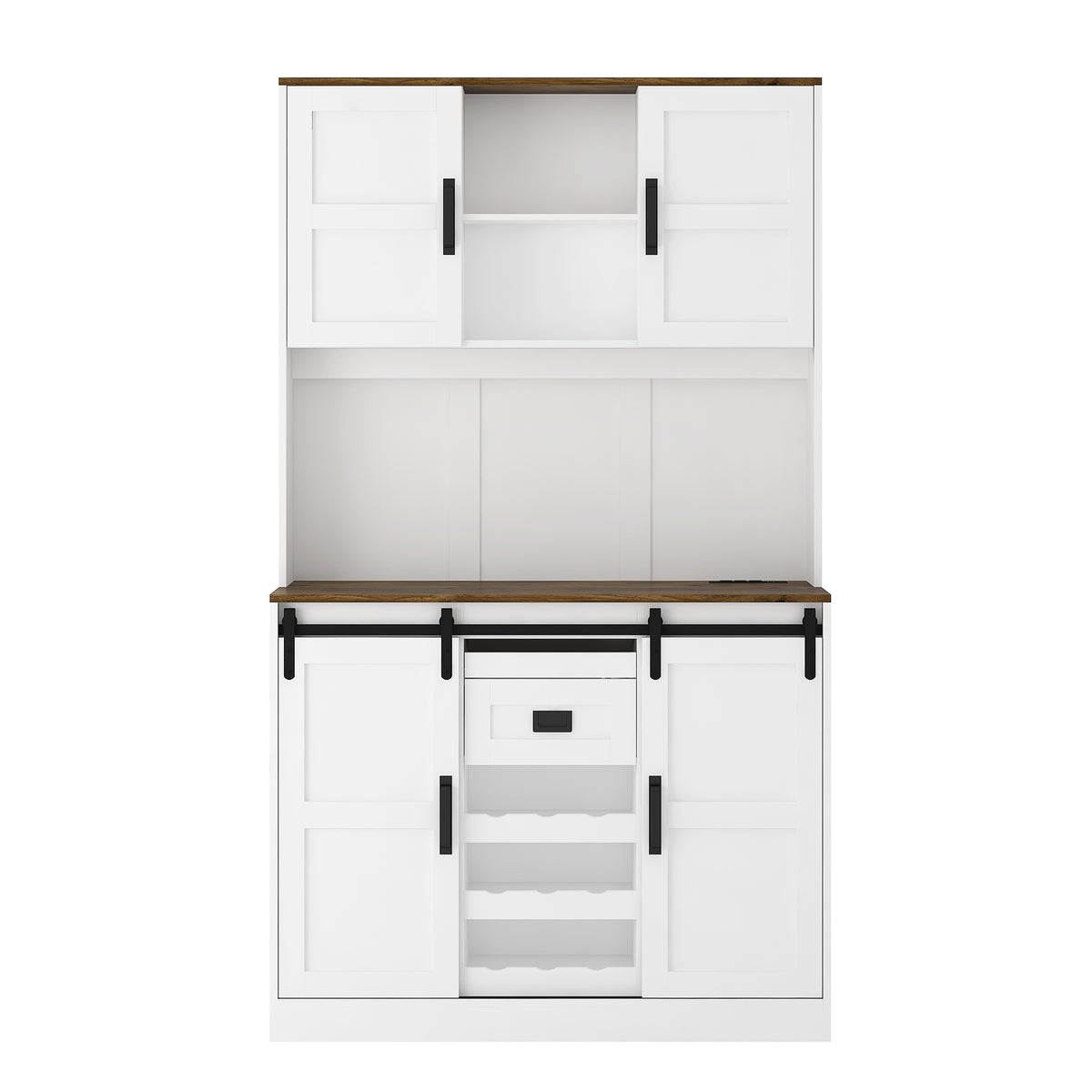 Mobile Bar Farmhouse Porta Scorrevole Bianco