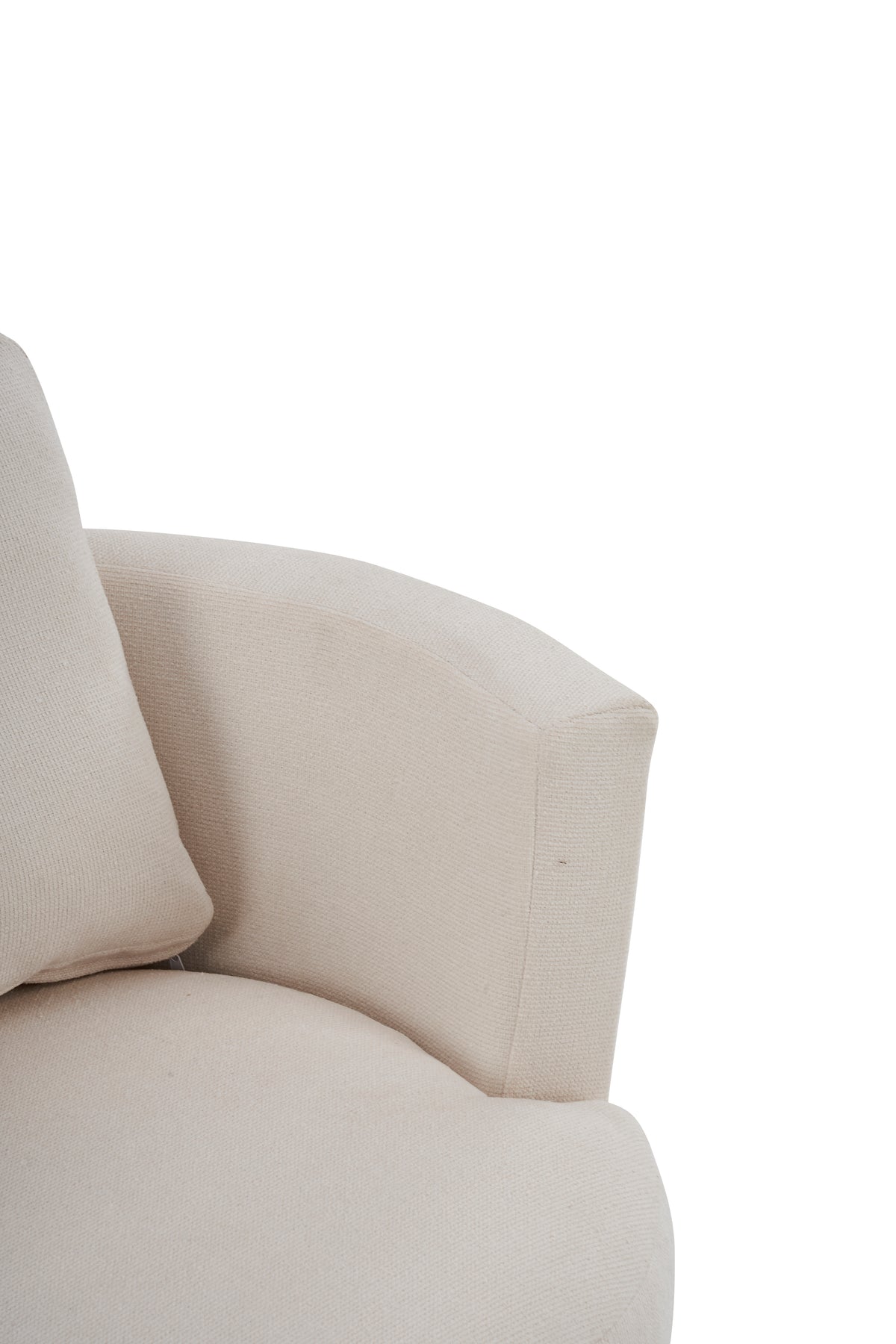 Poltrona Girevole Rotonda 360° Beige per Soggiorno