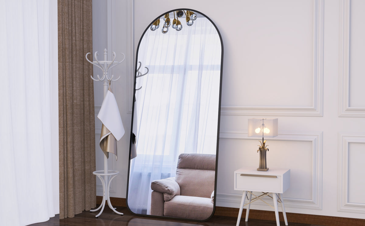 Specchio Arco 180x81cm Nero Corpo Intero