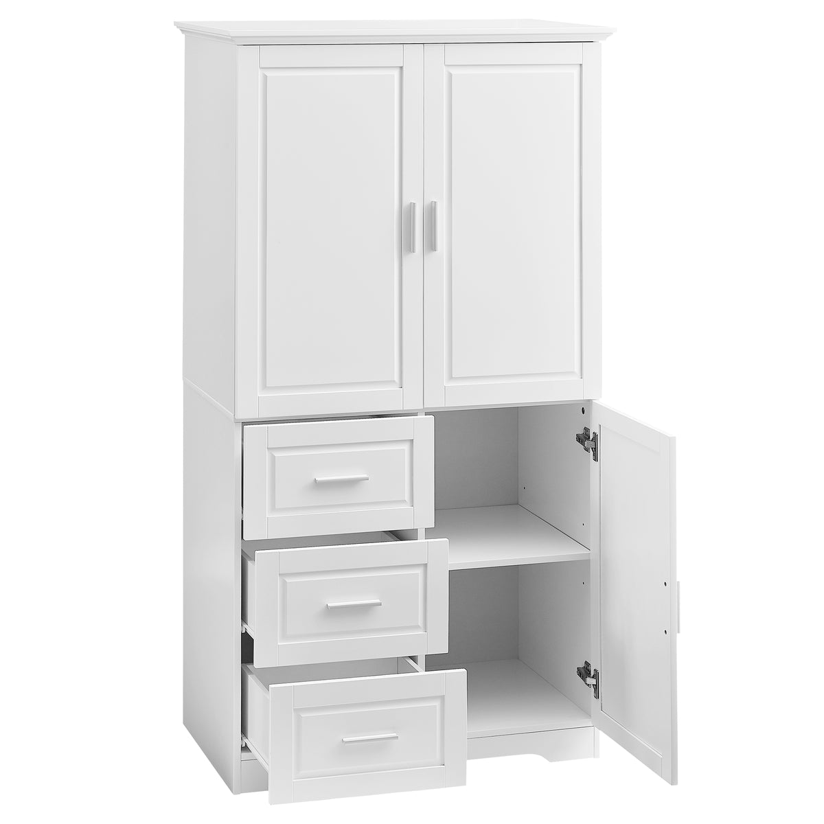 Mobile Bagno Alto Porte Cassetti Bianco