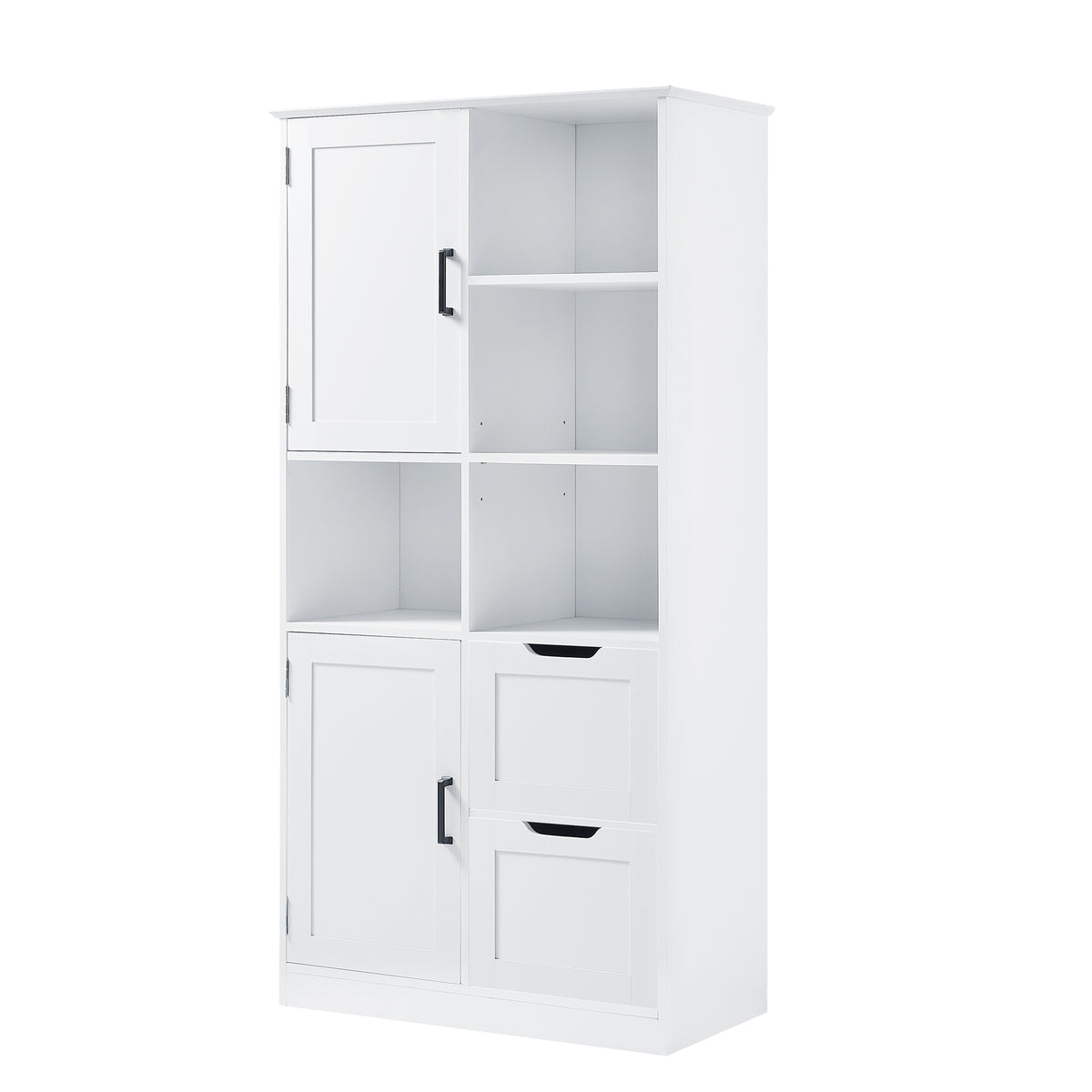 Mobile Bagno Porte Cassetti Ripiani Bianco