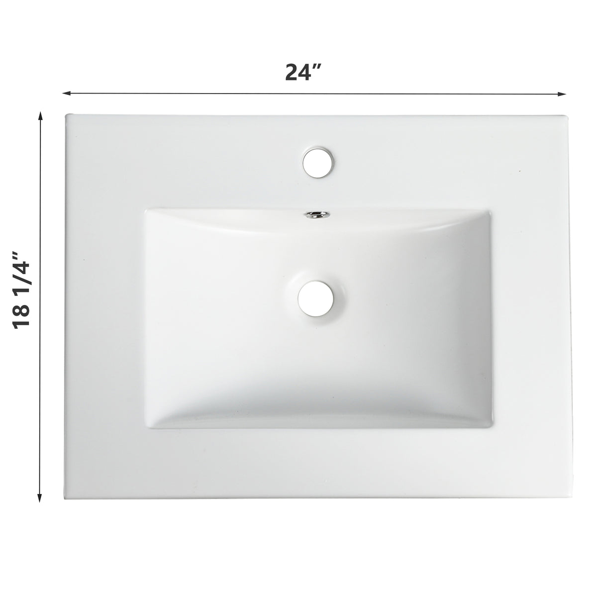 Lavabo Ceramica 61cm Bianco