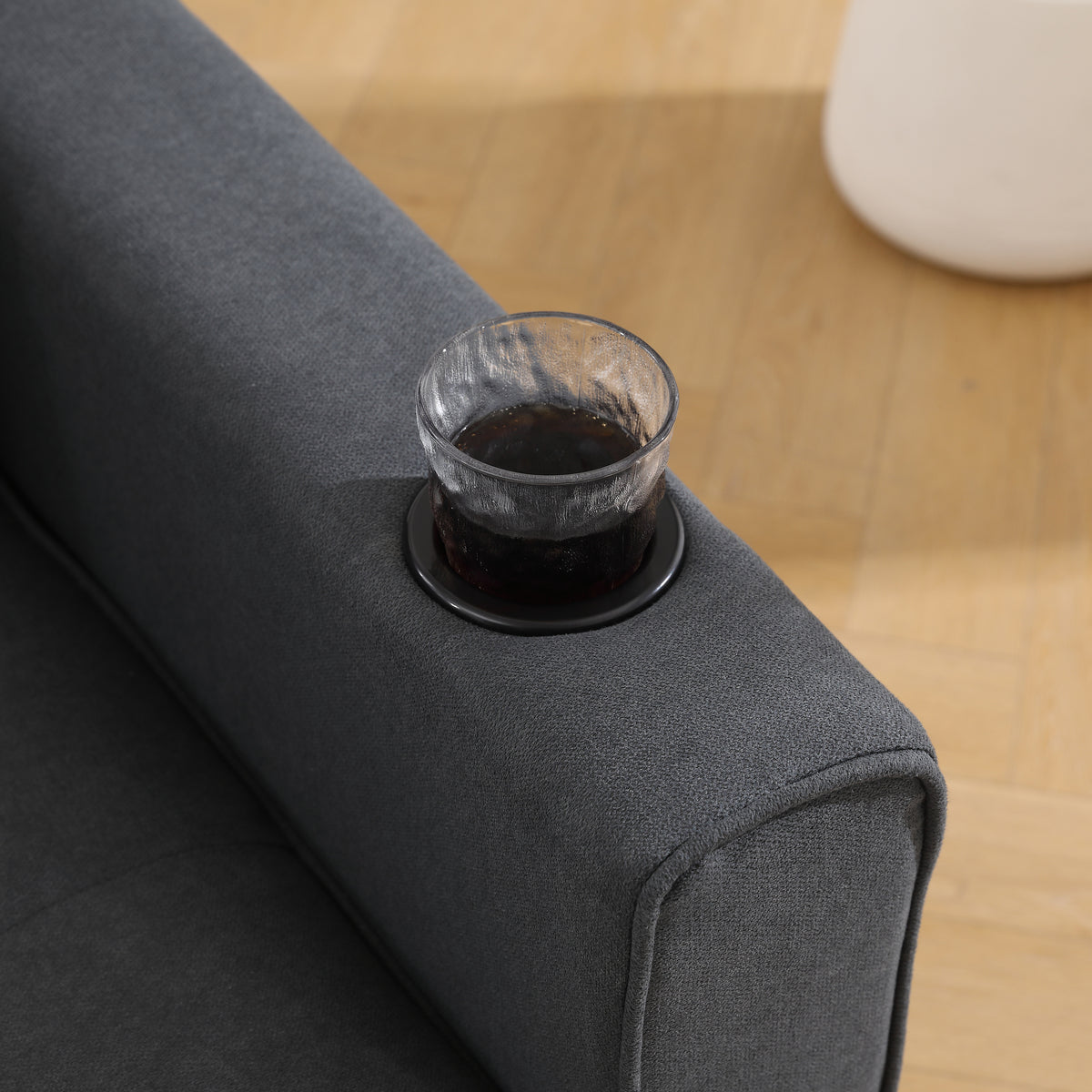 Divano Letto Futon 3 in 1 Grigio Scuro