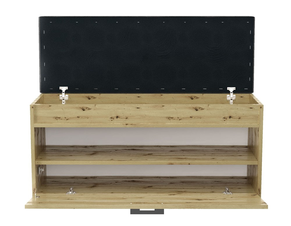 Scarpiera Nobile 100 cm con Seduta e Vano – Rovere Artisan