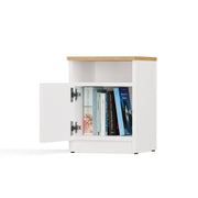 Comodino Sera 30×30×40 cm – Bianco/Rovere Artisan