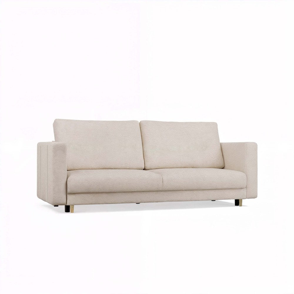 Divano Lina 3 Posti con Funzione Letto – Beige 221x98x90 cm