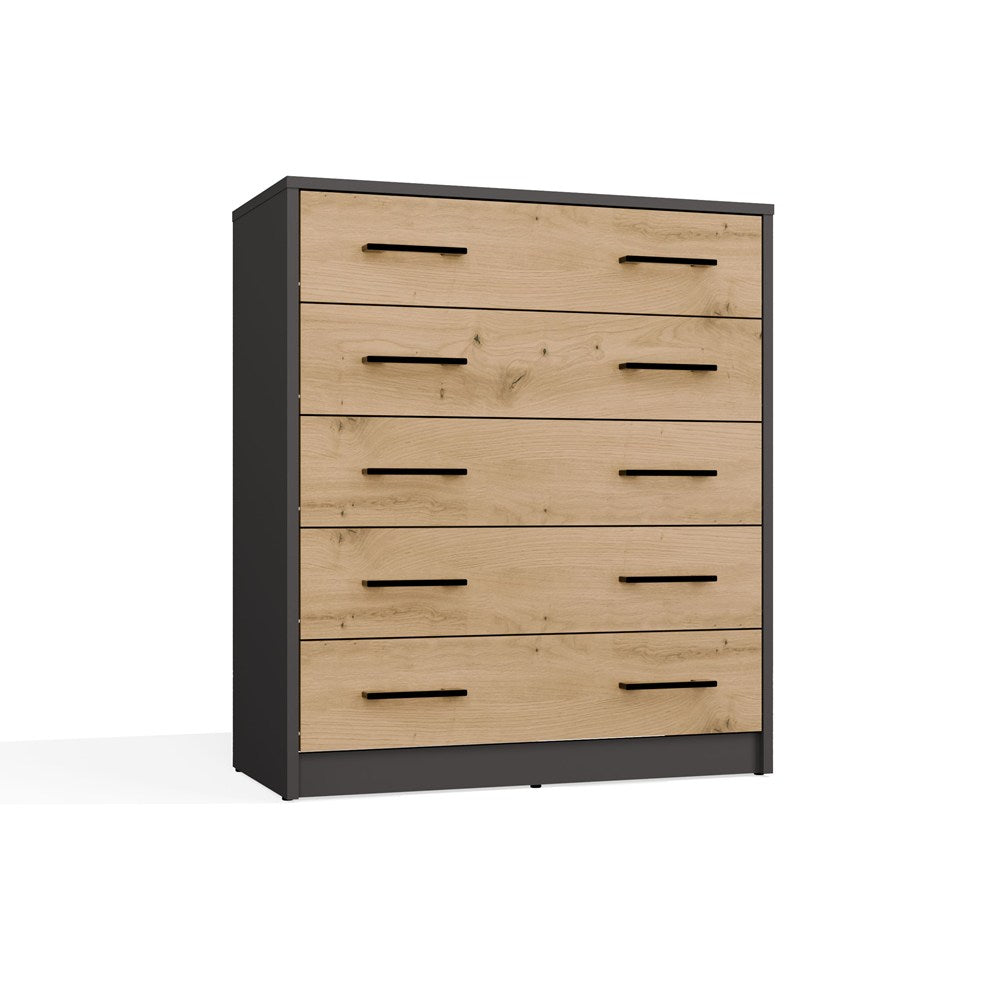 Scarpiera Linea 5 Ante – Antracite e Rovere