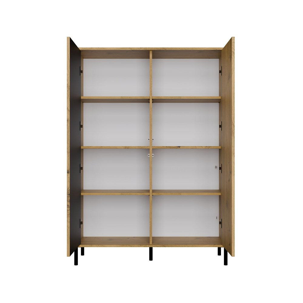 Vetrina 2 Ante Rovere Artisan – Ante Lisce e Scanalate 103x40x148 cm