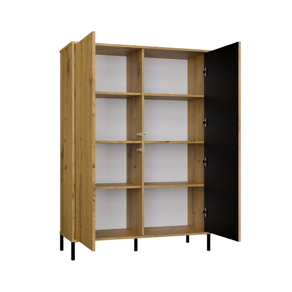 Vetrina 2 Ante Rovere Artisan – Ante Lisce e Scanalate 103x40x148 cm