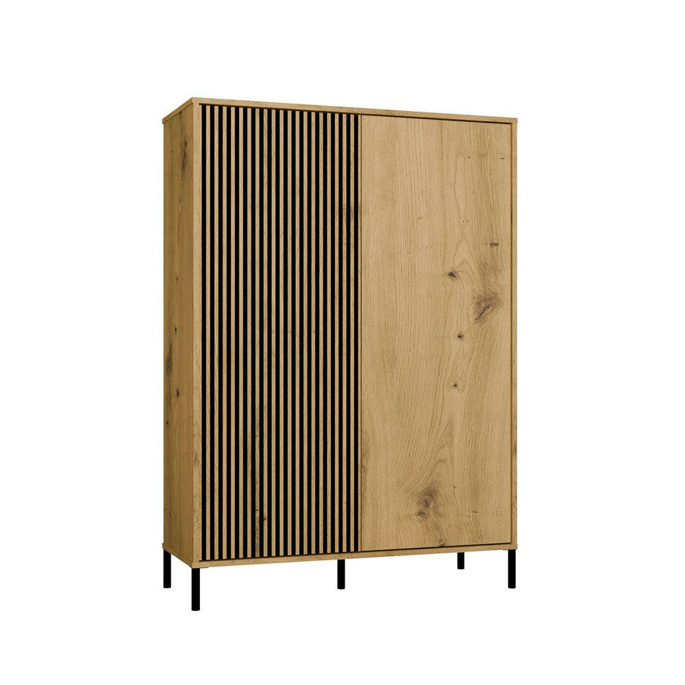 Vetrina 2 Ante Rovere Artisan – Ante Lisce e Scanalate 103x40x148 cm