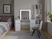 Toeletta Aura con Specchio LED – Bianco 130x51x76 cm