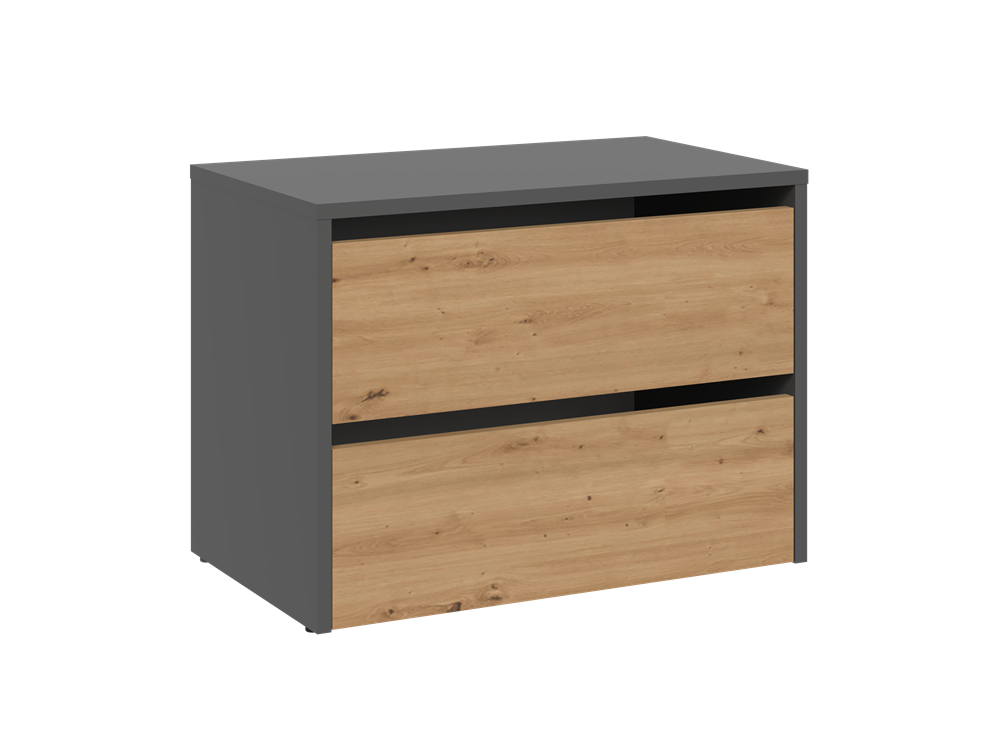 Scarpiera Aria 60 cm 2 Ante – Antracite Rovere