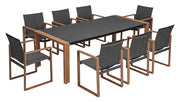 Set Pranzo da Giardino 8 Posti – Alluminio/Vetro Antracite 220x100 cm