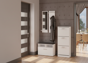 Scarpiera Aria 60 cm con Cesto Portascarpe – Bianco