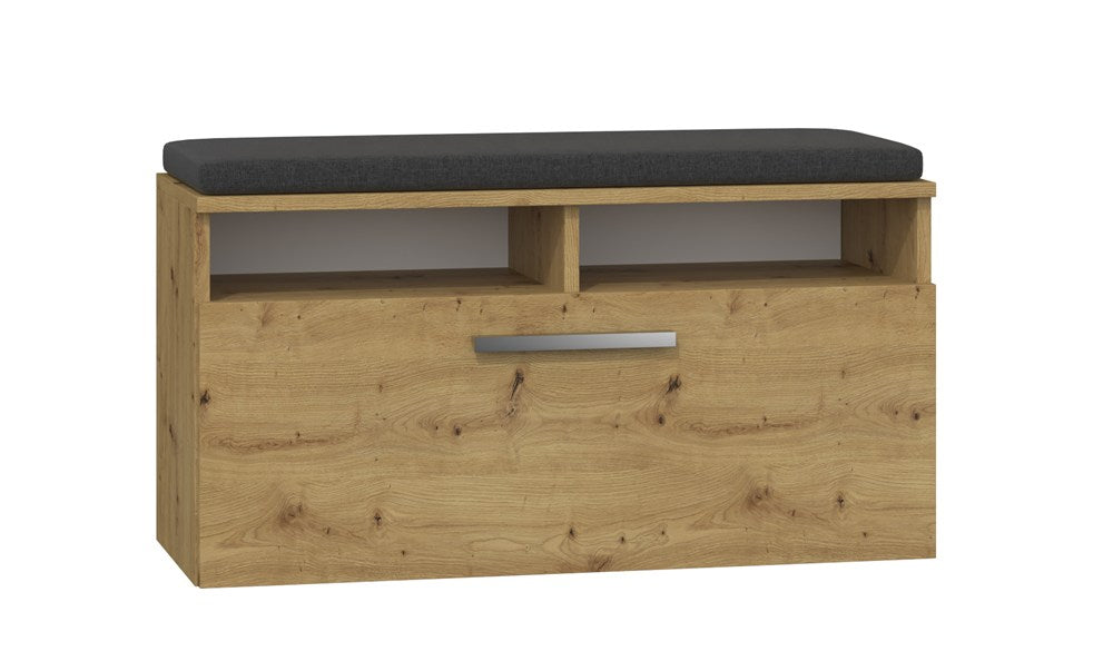 Scarpiera Aria 85 cm con Seduta – Rovere Artisan