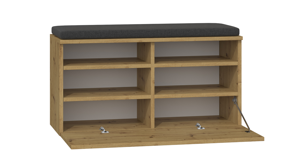 Scarpiera Aria 85 cm con Seduta – Rovere Artisan