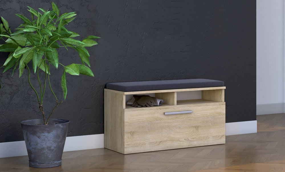 Scarpiera Aria 85 cm con Seduta – Rovere Sonoma