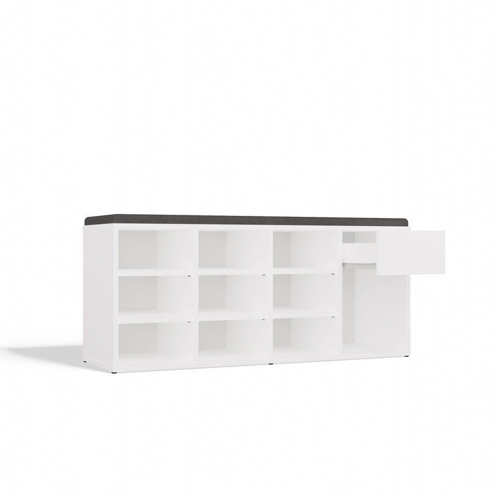 Scarpiera Sera con Seduta 3 Livelli – Bianco