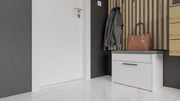 Scarpiera Nobile 60 cm con Seduta e Vano – Bianca