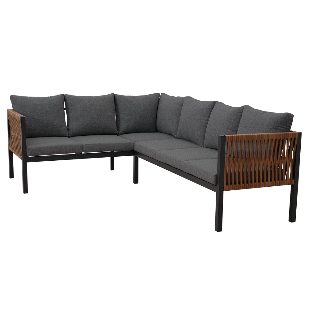 Set da Giardino Texas Angolare 6 Posti – Grigio