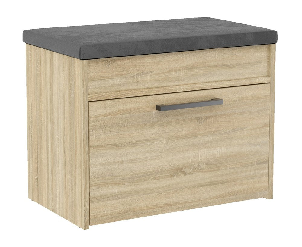 Scarpiera Nobile 60 cm con Seduta e Vano – Rovere Sonoma