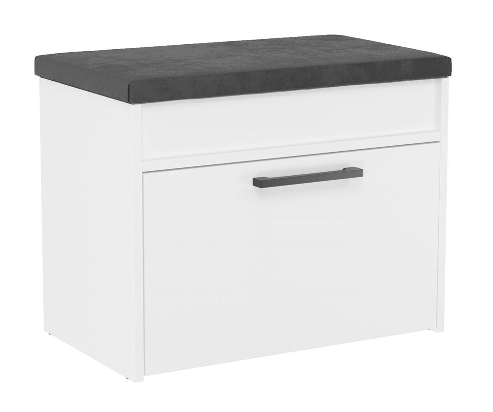 Scarpiera Nobile 60 cm con Seduta e Vano – Bianca