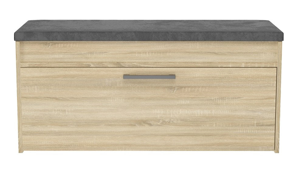Scarpiera Nobile 100 cm con Seduta e Vano – Rovere Sonoma