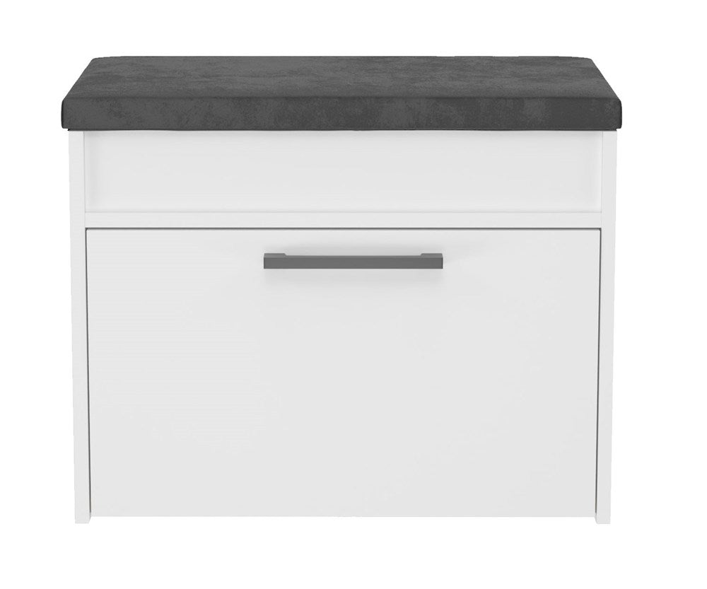 Scarpiera Nobile 60 cm con Seduta e Vano – Bianca