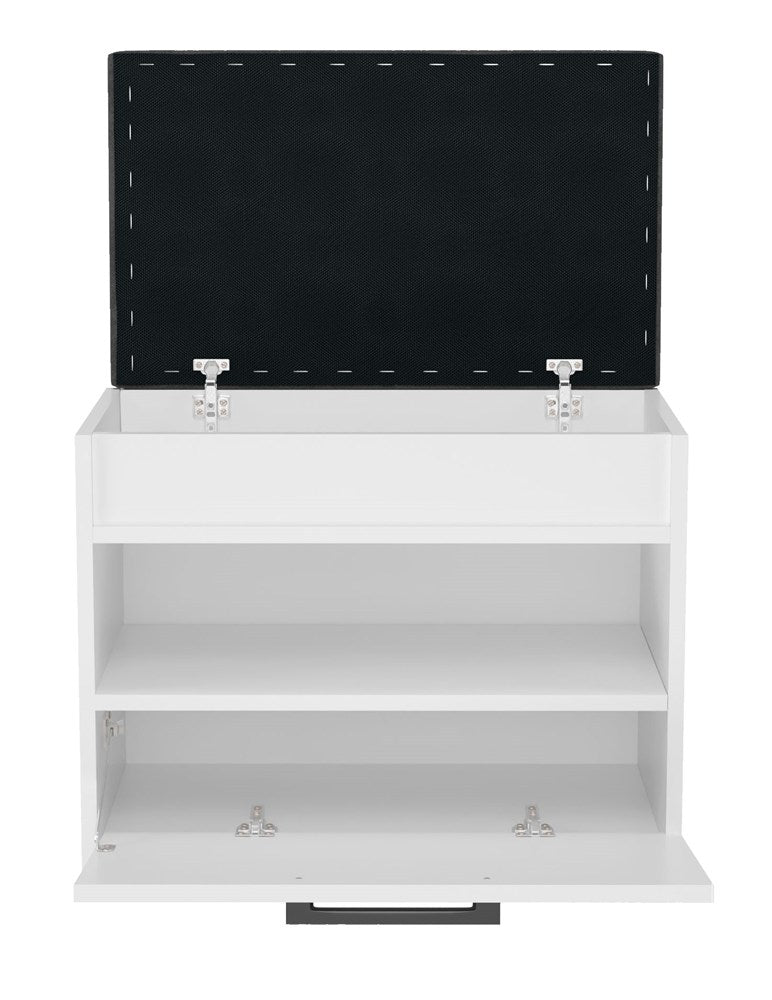Scarpiera Nobile 60 cm con Seduta e Vano – Bianca