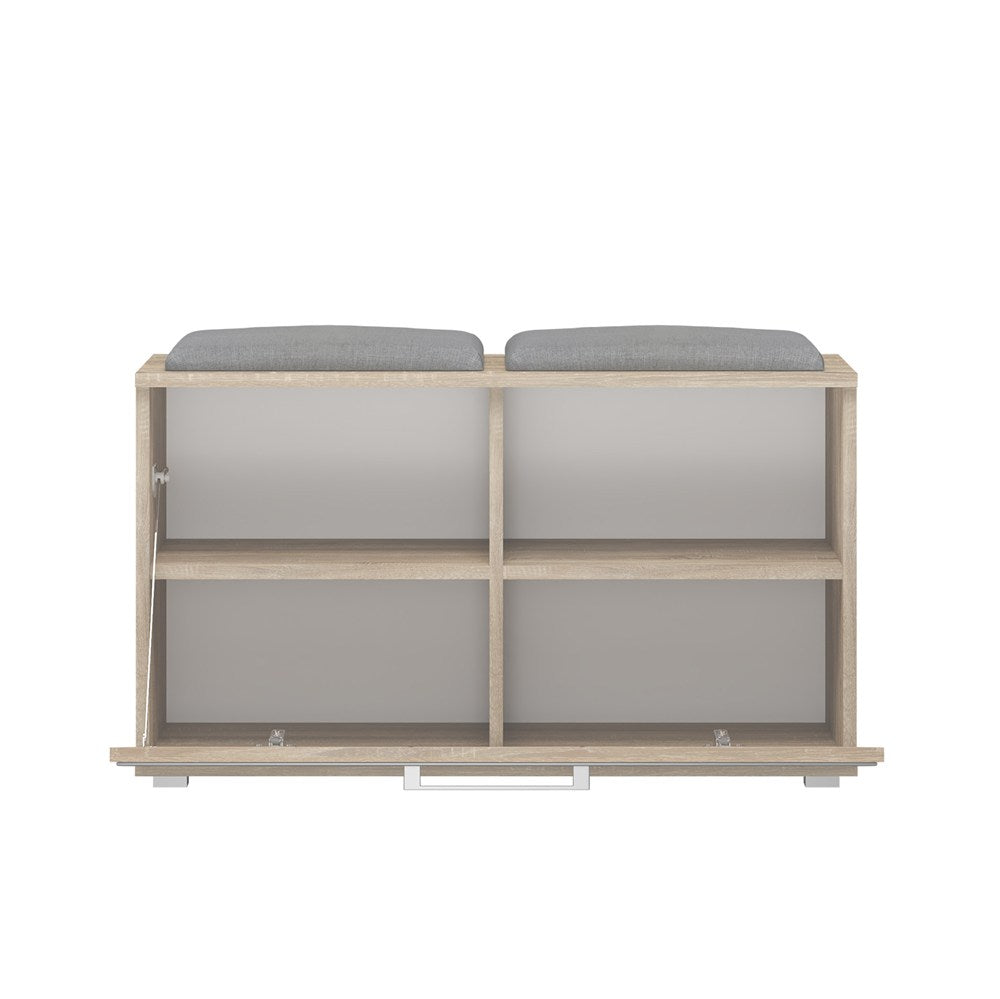 Scarpiera Aura 85 cm con Seduta – Rovere Sonoma