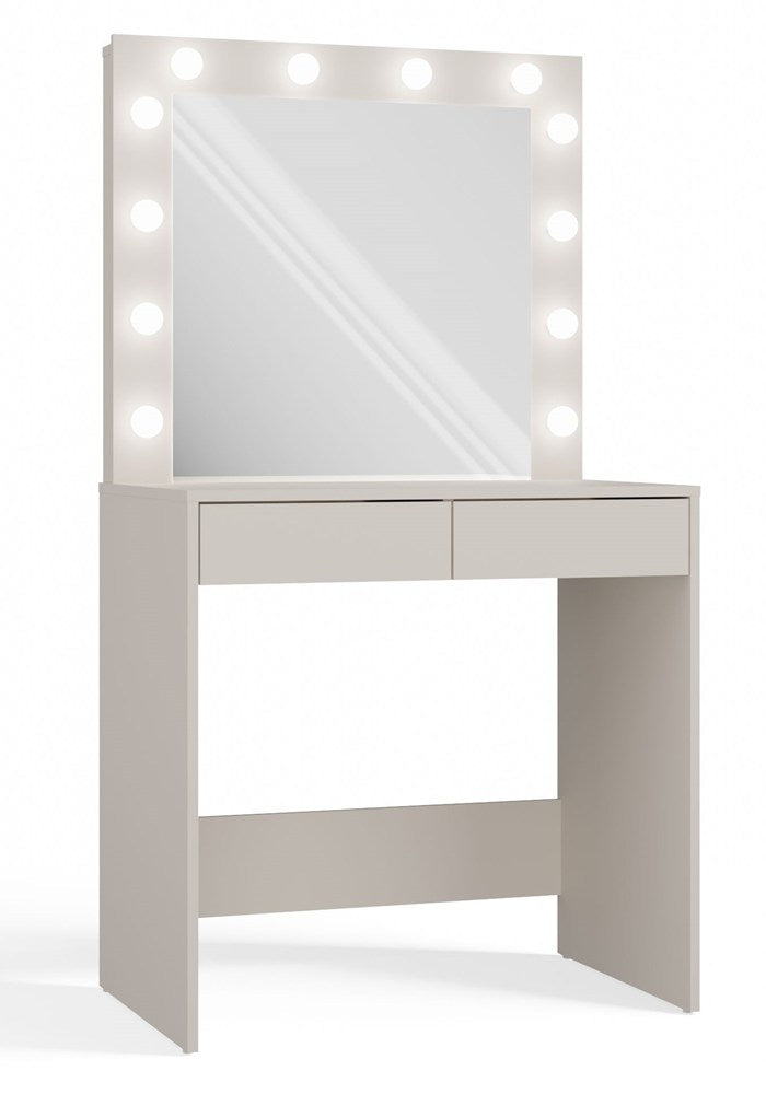 Set Toeletta e Specchio LED Beige — Camera da Letto