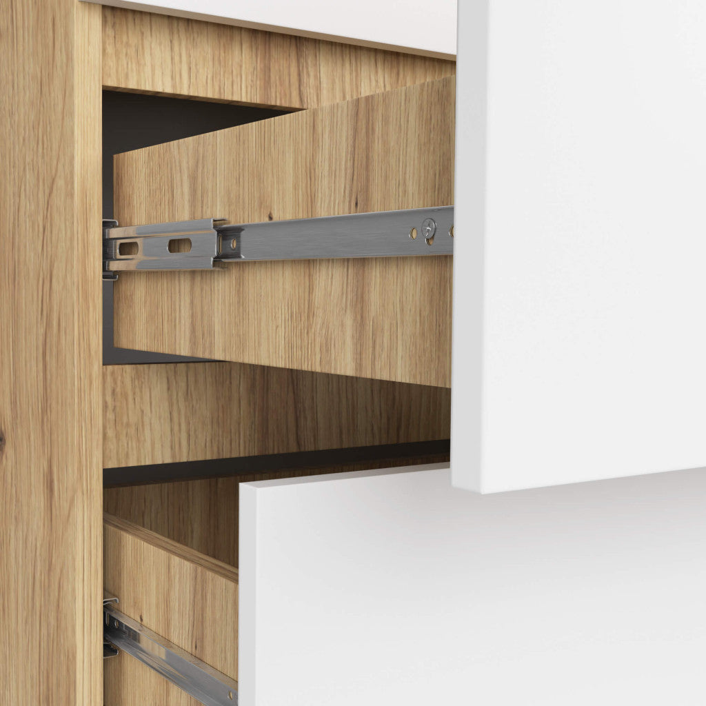 Cassettiera Nobile 6 Cassetti – Artisan/Bianco 60x40x130 cm