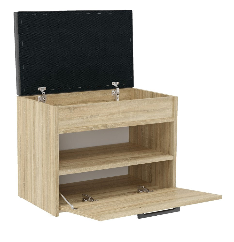 Scarpiera Nobile 60 cm con Seduta e Vano – Rovere Sonoma