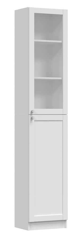Vetrina con Anta in Vetro – Bianco 40x31x200 cm