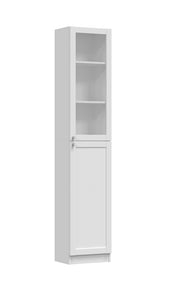 Vetrina con Anta in Vetro – Bianco 40x31x200 cm