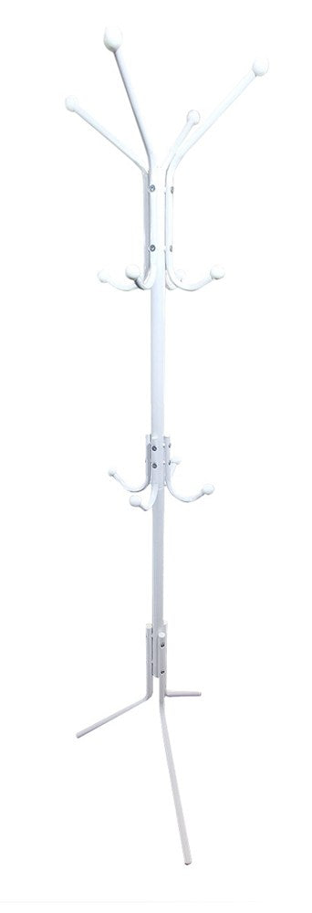 Appendiabiti da Terra Sera 12 Ganci – Bianco 55×55×182 cm