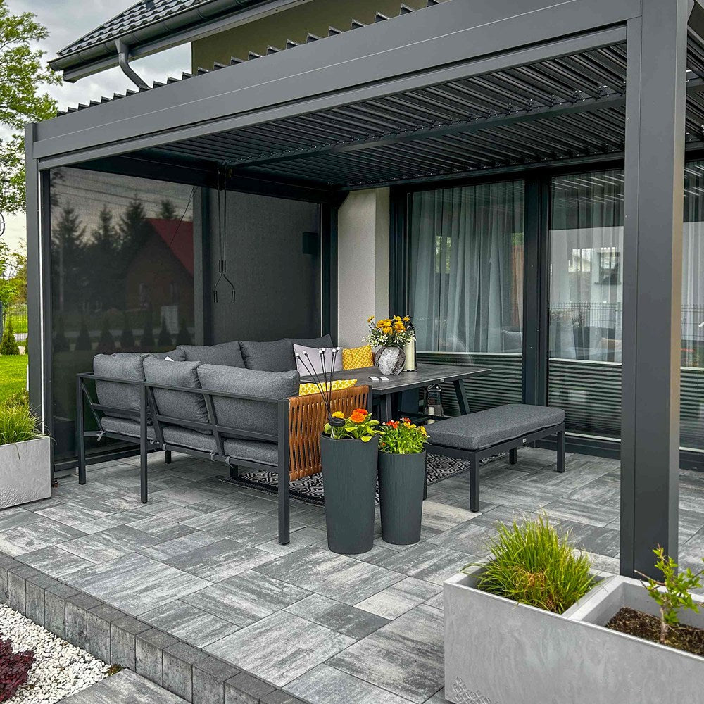 Set da Giardino Texas Angolare 6 Posti – Grigio